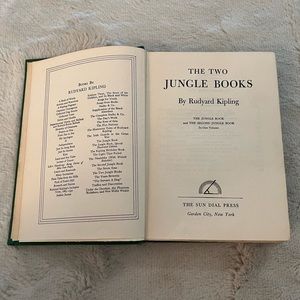 📖 The Two Jungle Books By Rudyard Kipling 1895 Hardcover Book Vintage